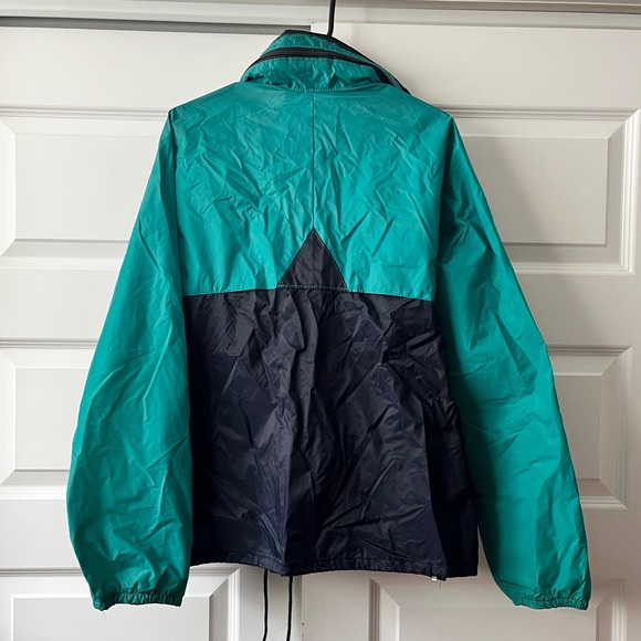 Vintage 90s Green & Navy Blue Full-Zip K-Way - Unisex M | Women’s L - Picture 7 of 7